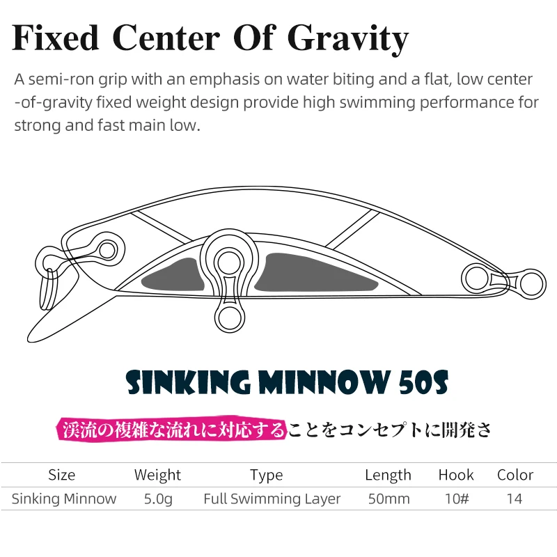 TSURINOYA Sinking Minnow Mini  - Fishing Lure Crankbait ulasan dan harga