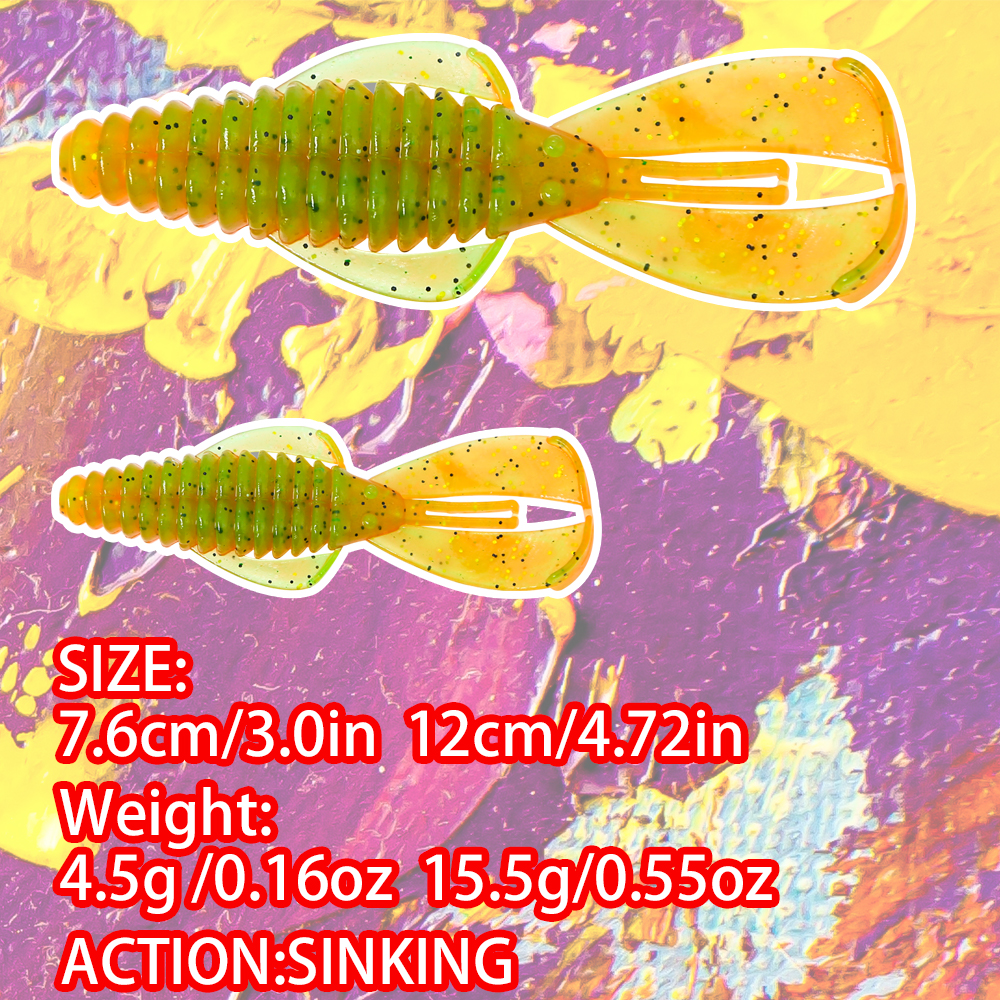 B&U RGBUG 76mm 120mm Fishing S - Fishing Lure Soft Plastic ulasan dan harga