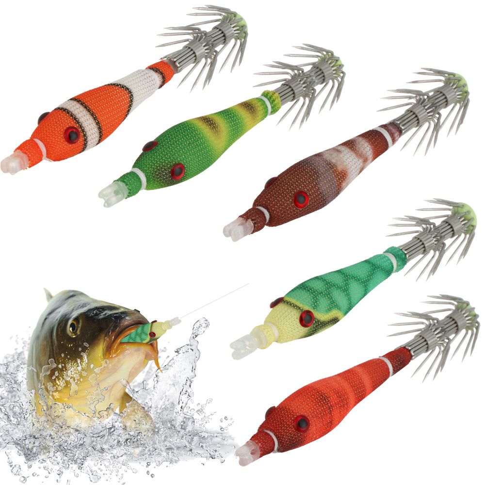 5pcs 60mm 3.3g Mini Squid Tata - Fishing Lure Soft Plastic ulasan dan harga