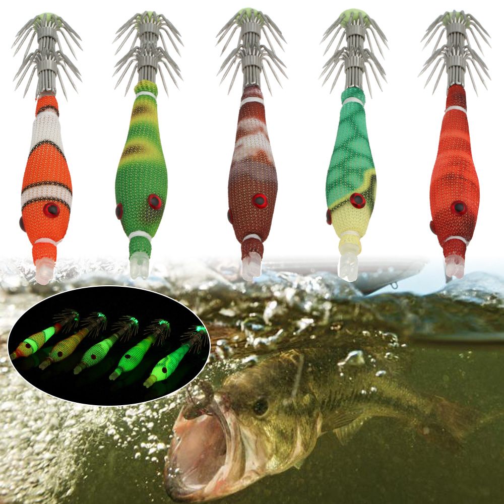 5pcs 60mm 3.3g Mini Squid Tata - Fishing Lure Soft Plastic ulasan dan harga