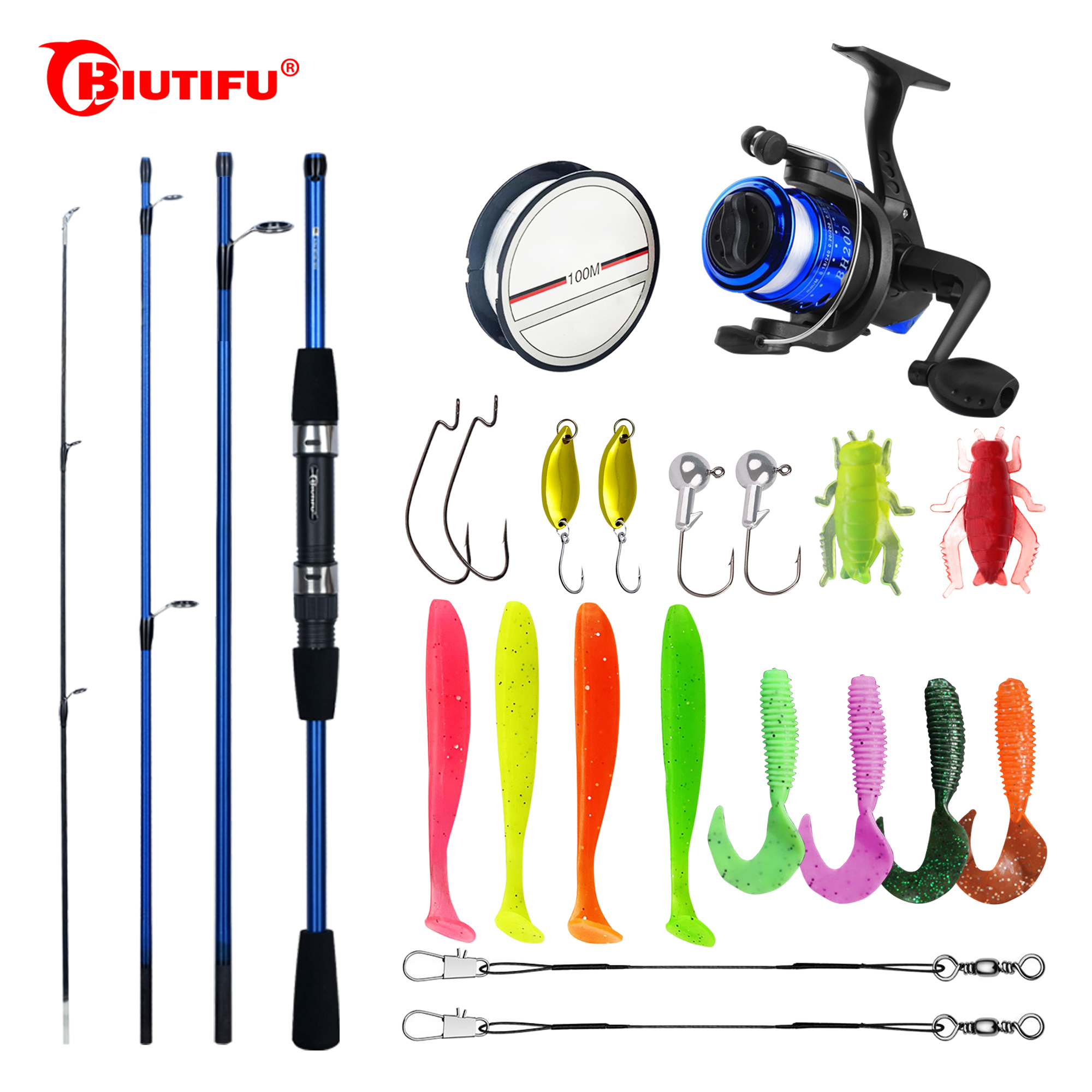 BIUTIFU Spinning Fishing Rod S - Fishing Lure Spinnerbait ulasan dan harga