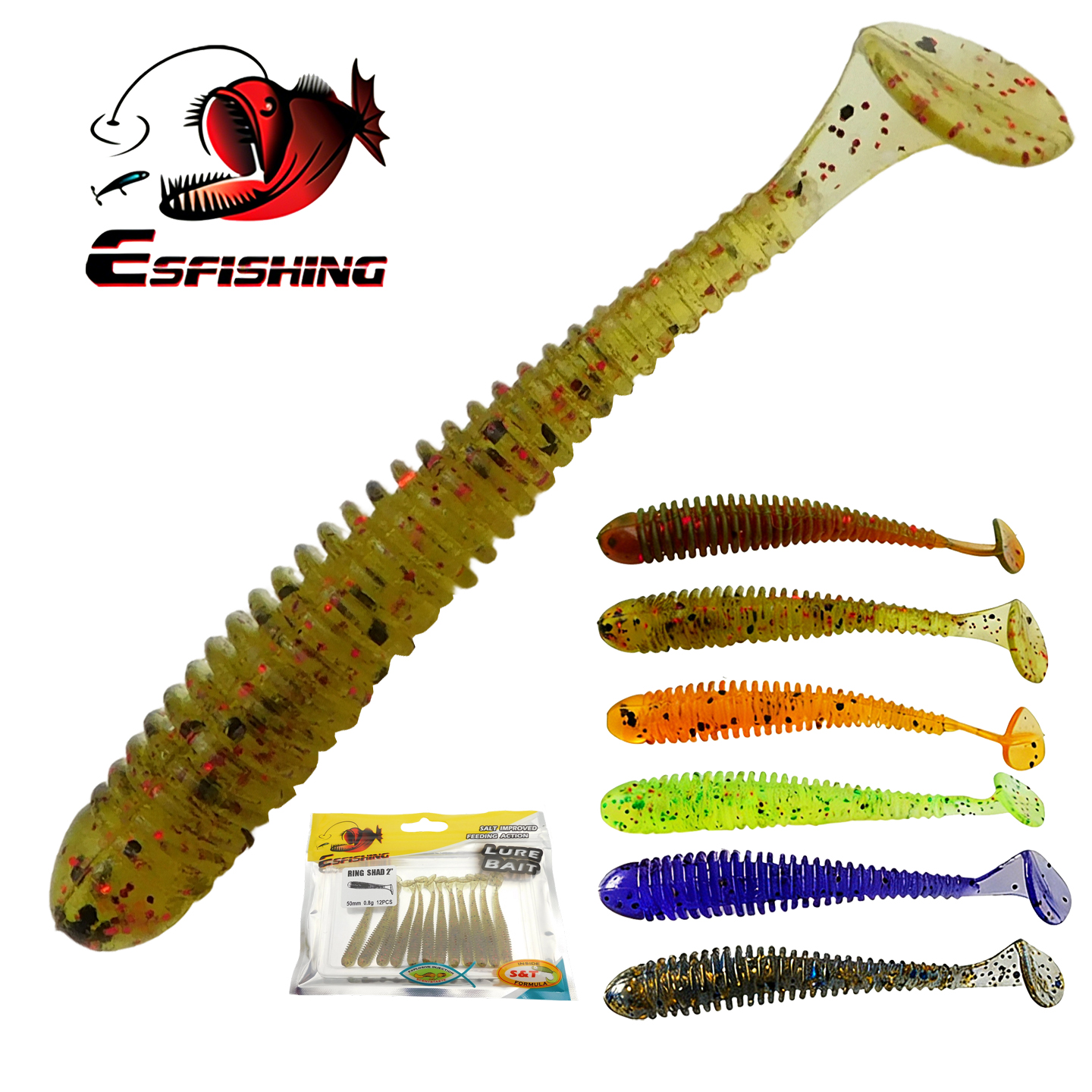 ESFISHING Swing Impact Ring Sh - Fishing Lure Soft Plastic ulasan dan harga